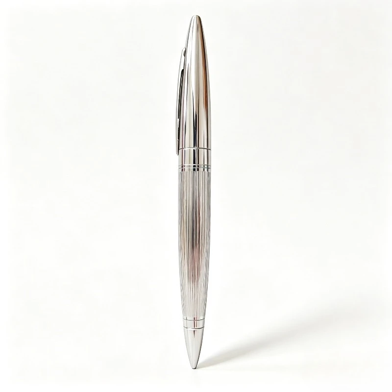 Stainless Steel Gel Pen Athena Fluid Metal Line High Quality Lightweight Silver Bead Pens Black 0.7Pen Core Signature Stationery