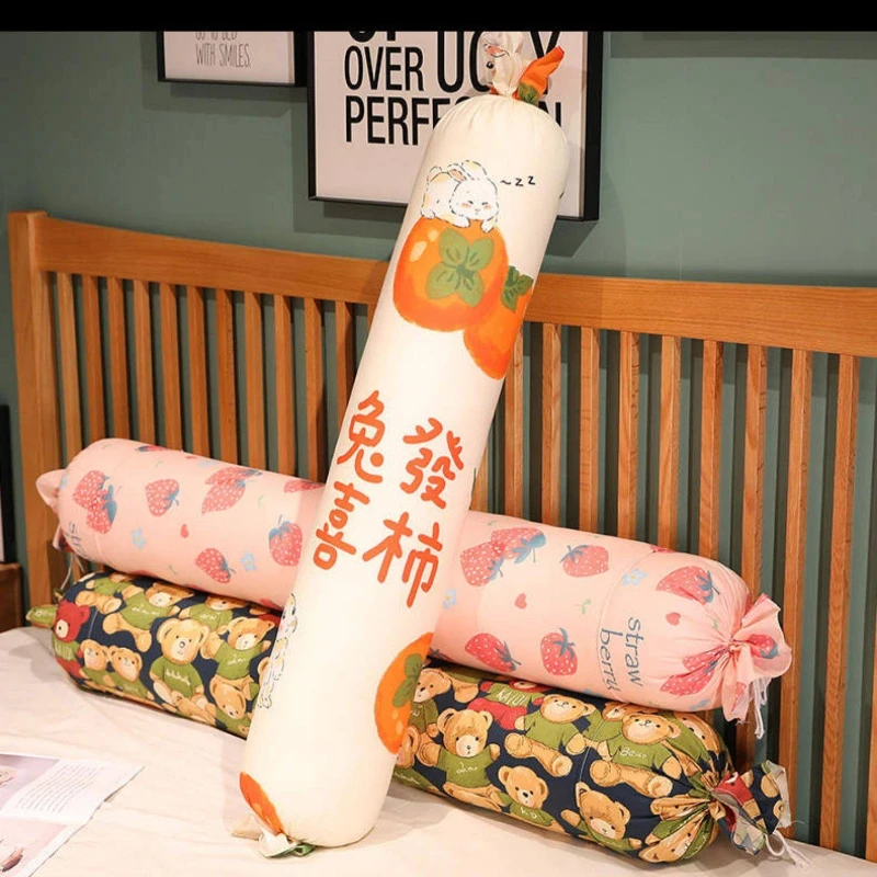 Cartoon Candy Cylinder Long Large Cotton Pillow Waist Pillow Cervical Pillow For Nap Couch Bed Sleeping Cushion