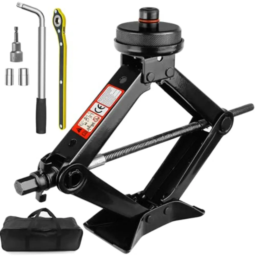 

Набор автомобильных домкратов для Tesla Model Y, Model 3/S/X - максимальная грузоподъемность 2,5 тонны (5511 фунтов), ножничный домкрат Ccity - комплект для подъема автомобиля с гаечным ключом для авто