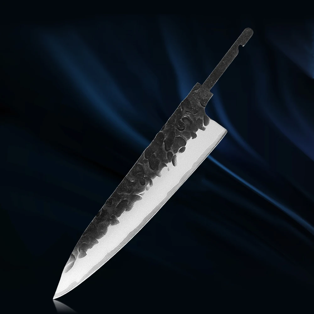 5.5" Japanese Kitchen Utility Chef Knife Blank Blade DIY Handmade Three-layer Composite Steel Full Tang Sharp Edges Making Tools