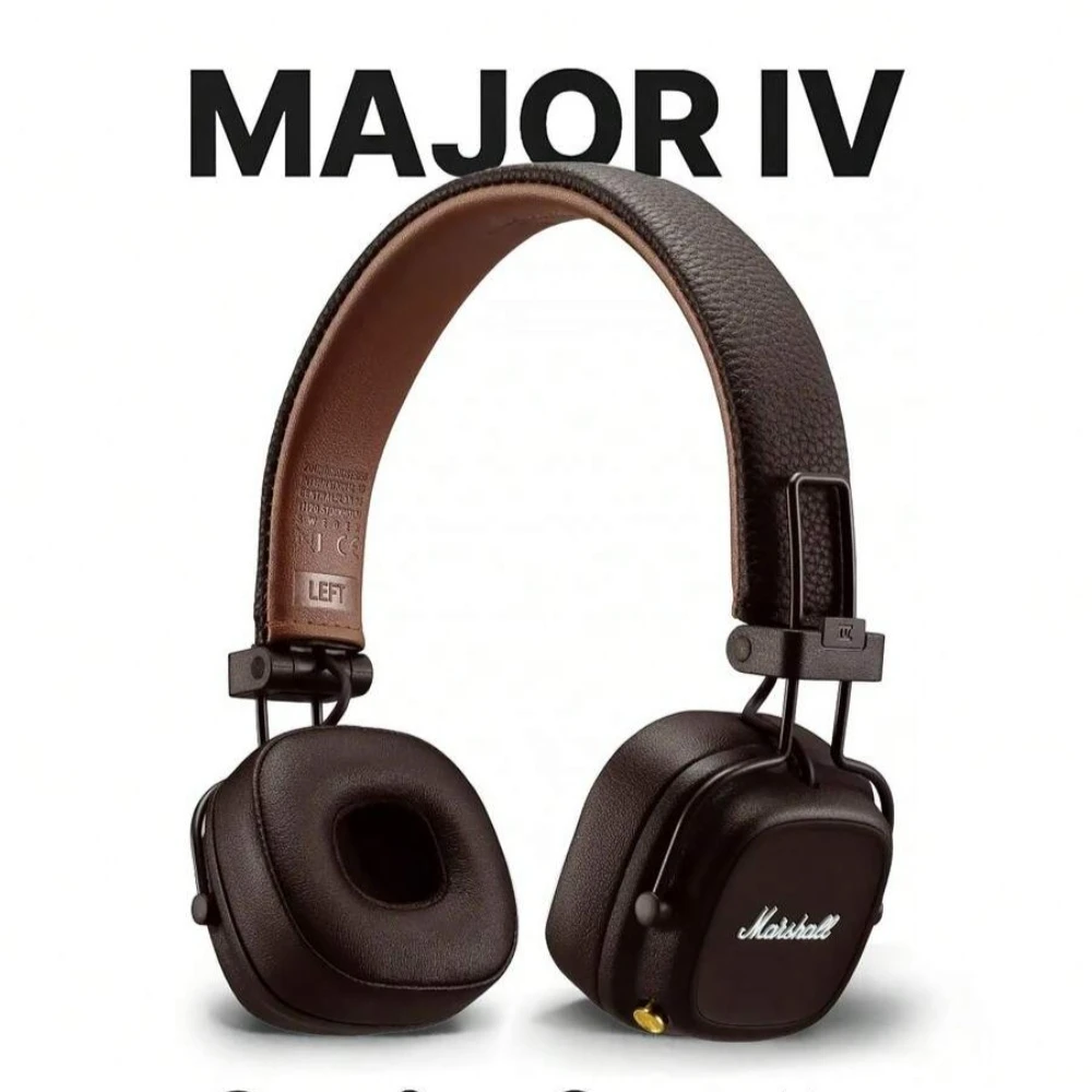 

Беспроводные Bluetooth-наушники Marshall Major IV, поддержка беспроводной зарядки, подходят для путешествий, прослушивания музыки и многого другого.