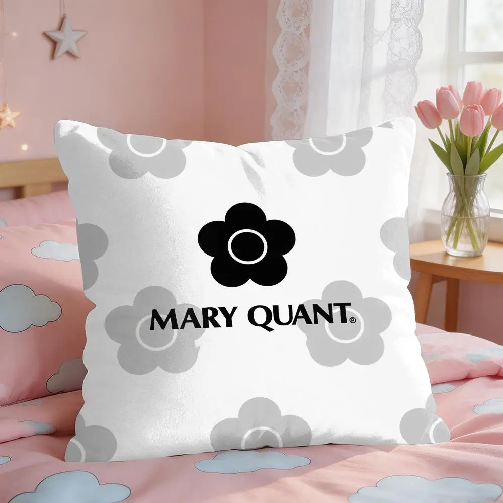 Fashion M-Mary-Q-Quant Cushion Cover Square Short Plush Pillow Case Living Room Sofa Home Decor Funda 40X40