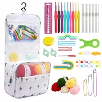 Knitting Crochet Hook Set Home Use Sewing Tool DIY Craft Crochet Knit Markers Needles Tools Weaving Accessories With Ba
