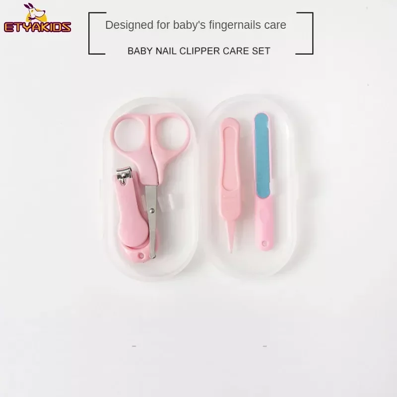 

4pcs/set Baby Nail Clipper Small Nail Trimmer Scissors Files Booger Clip Set Anti Pinch Nail Cutter Baby Care Tools