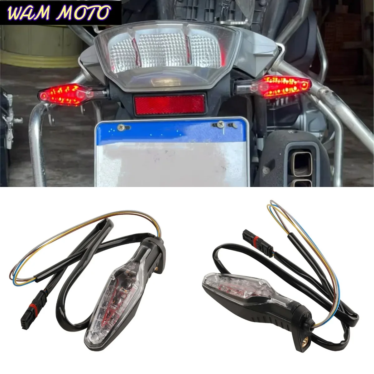For BMW R1250GS Adventure Accessories LED Turn Signal Brake Light Flashing Indicator Lamp