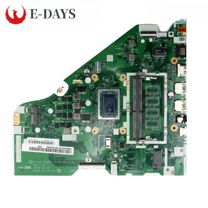 

For Lenovo Ideapad L340-17API L340-15API Laptop Motherboard NM-C101 Notebook Mainboard with AMD R3 3200U R5-3500U R7 3700U CPU