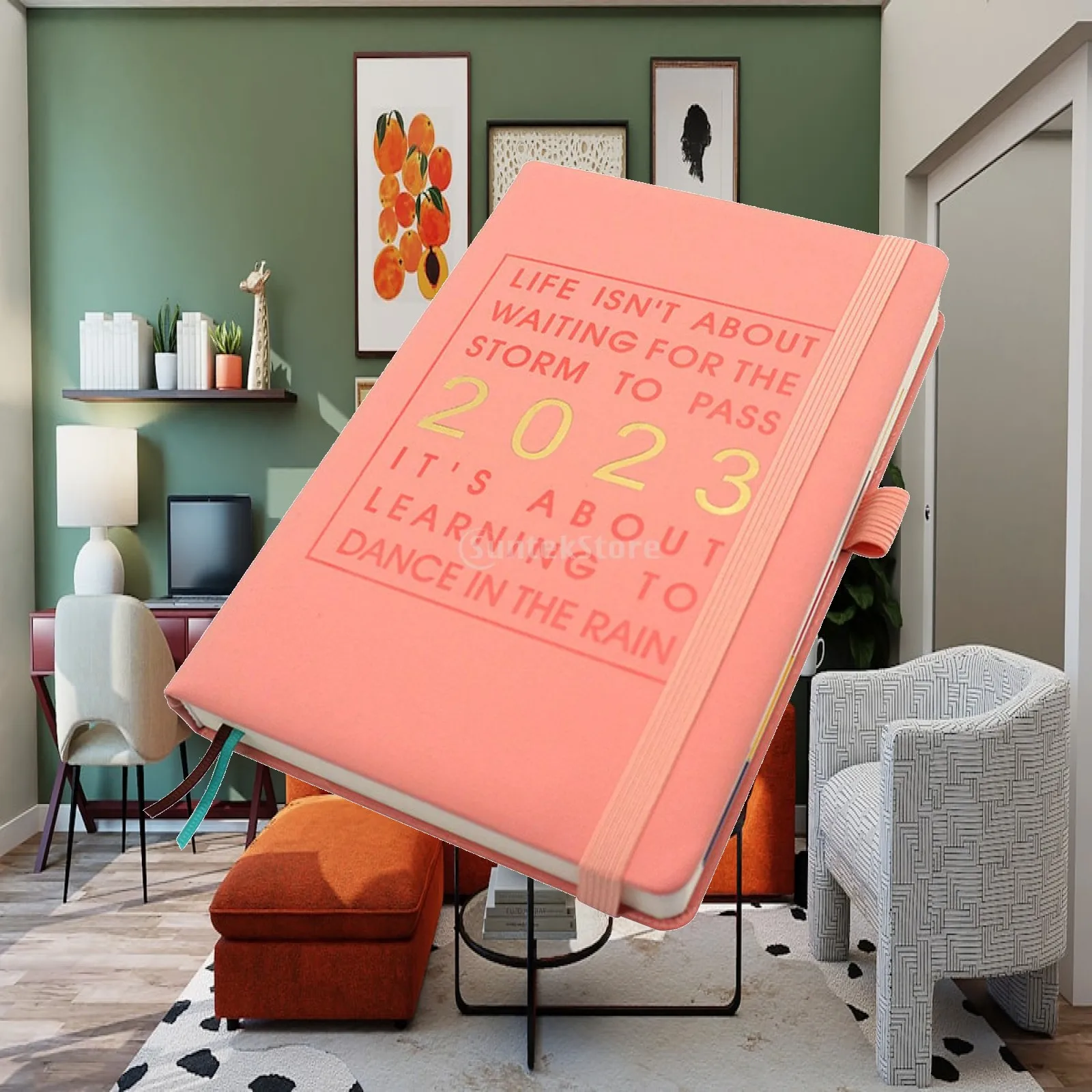 carnet-de-planification-quotidienne-a5-2023-avec-anneau-pour-stylo-et-deux-marque-pages-pour-le-suivi-des-objectifs-des-habitudes-l'organisation-de-l'emploi-du-temps-fournitures-de-bureau