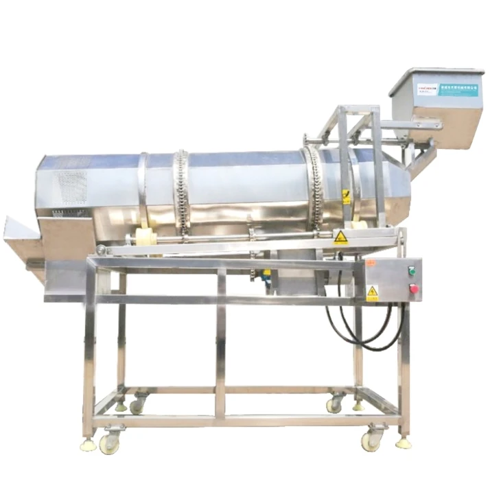 Customized Continuous Crispy Snack Roller Drum Seasoning Flavoring Machine Fried Nuts Puffed Chips Spices Mixing Coating Machine
