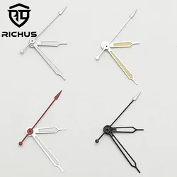 RICHUS Silver/black/white/silver yellow watch hands green luminous fit NH34 NH35 NH36 ETA2824 2836 Miyota8215-DG movement