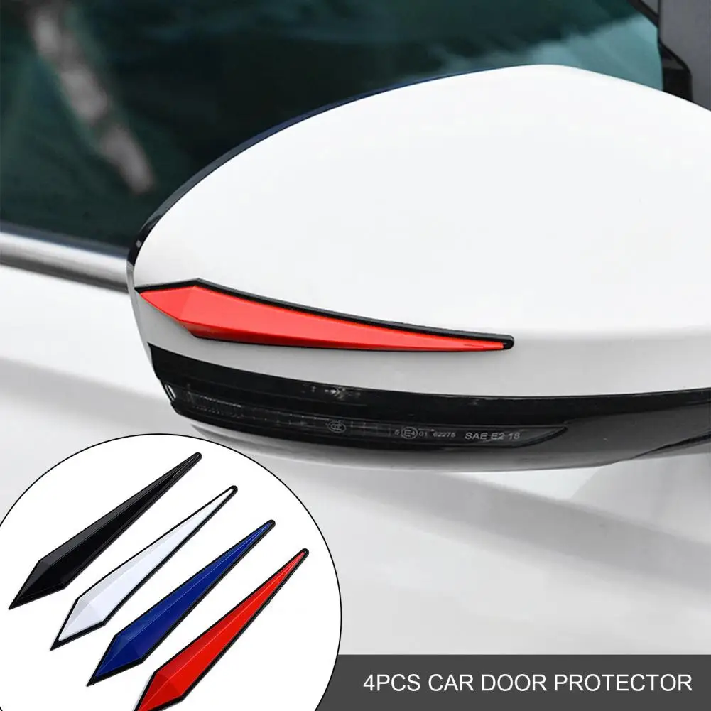 

4pcs Car Antis-scratch Protector Sticker Car Body Bumper Anti-collision Strip Rubber Protection Door Rearview Mirror Edge Guard