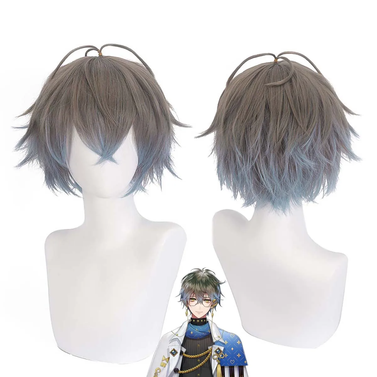 

Виртуальный парик из синтетических волос для косплея VTuber Alban Knox