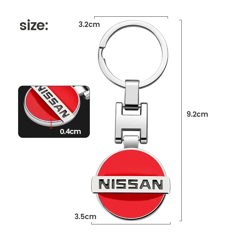 سلسلة مفاتيح معدنية من الجلد سلسلة مفاتيح شارة السيارة لنيسان ألتيما جوك مورانو باثفندر روج سنترا فيرسا Teana ملحقاتها #2