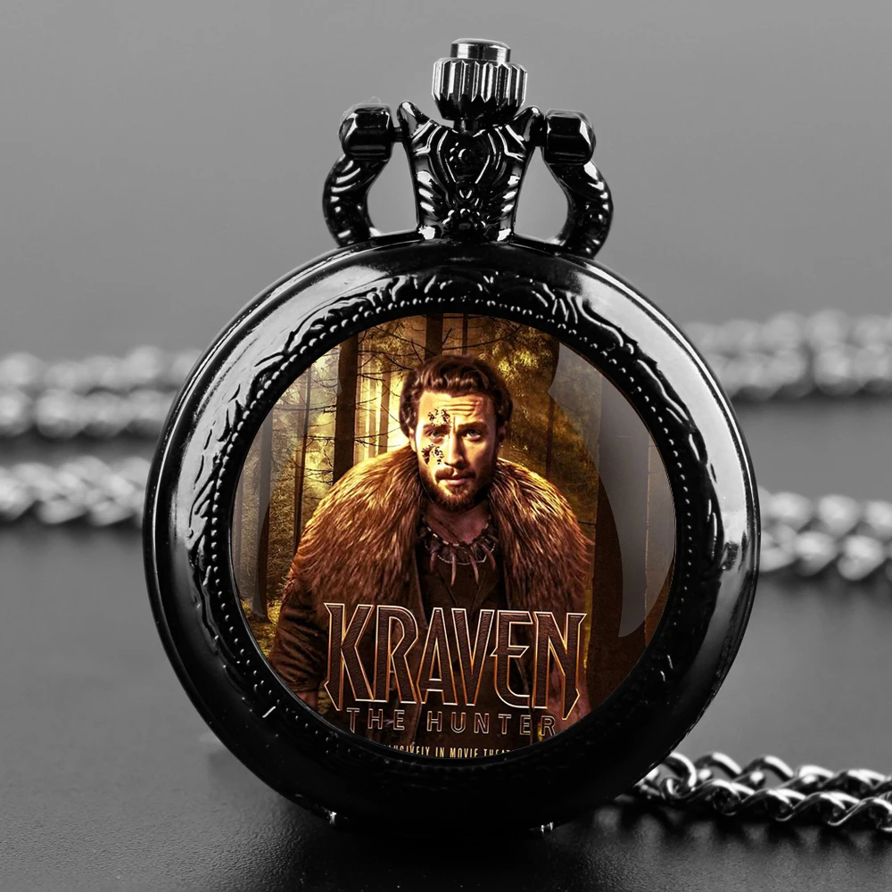 Movie Theme Unique Gifts Vintage Arabic Numerals Quartz Pocket Watch Necklace Pendant Clock Chain Men Gifts for Boys