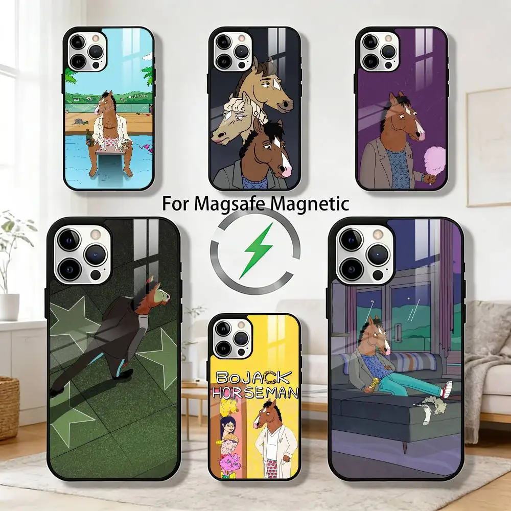 

B-BoJack H-Horsemans Phone Case For iPhone 17,16,15,14,13,12,Plus,Pro,Max For Magsafe Magnetic Wireless Charge