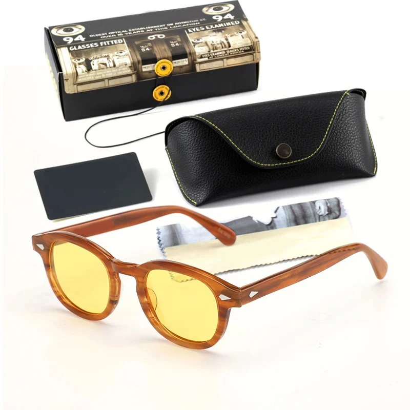 

Солнцезащитные очки Джонни Деппа для мужчин и женщин, поляризационные солнцезащитные очки в стиле Lemtosh, брендовые солнцезащитные очки в ацетатной оправе для мужчин, очки для зрения