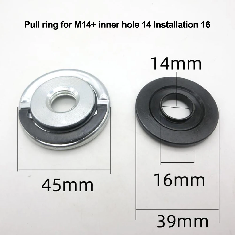 Trekken Ring Haakse Slijper Klemplaat Voor M14 Quick Release Zelfsluitende Grinder Drukplaat Flens Moer Power Chuck set - afbeelding 1