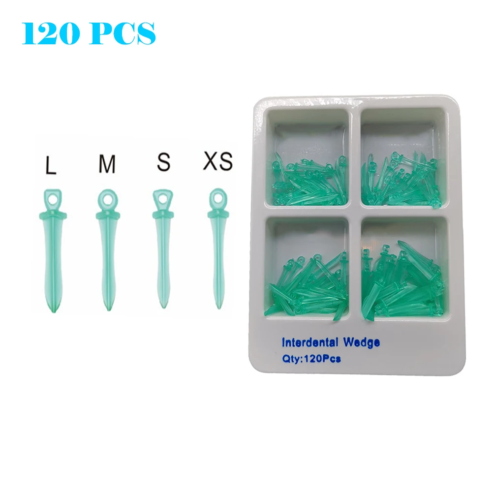 

120Pcs Disposable Dental Light Curing Interdental Wedge Autoclave Oral Care Materials Multi-Spec Consumables