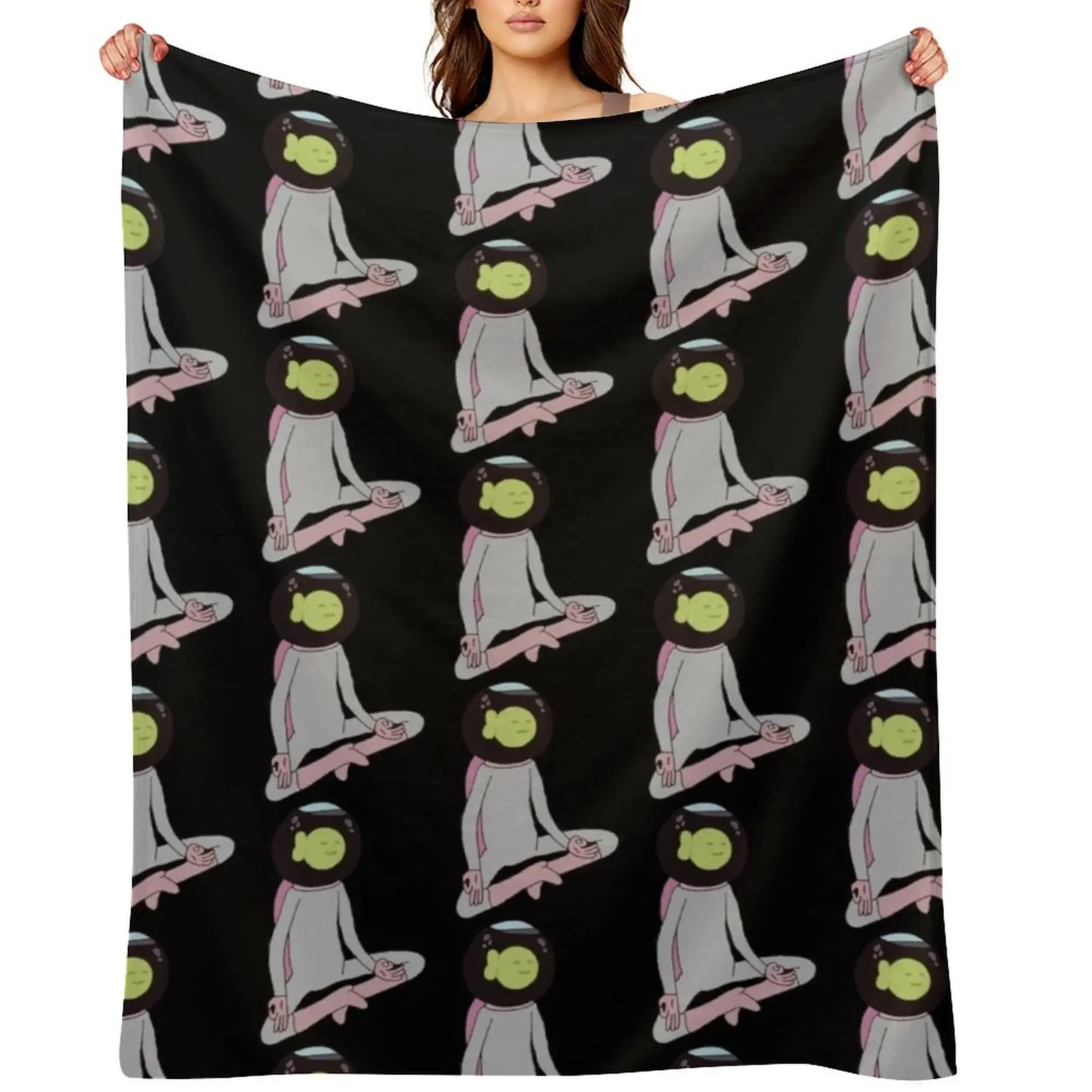 

Darryl the Fish - Midnight Gospel Throw Blanket Cute Bed linens Softest Multi-Purpose Blankets