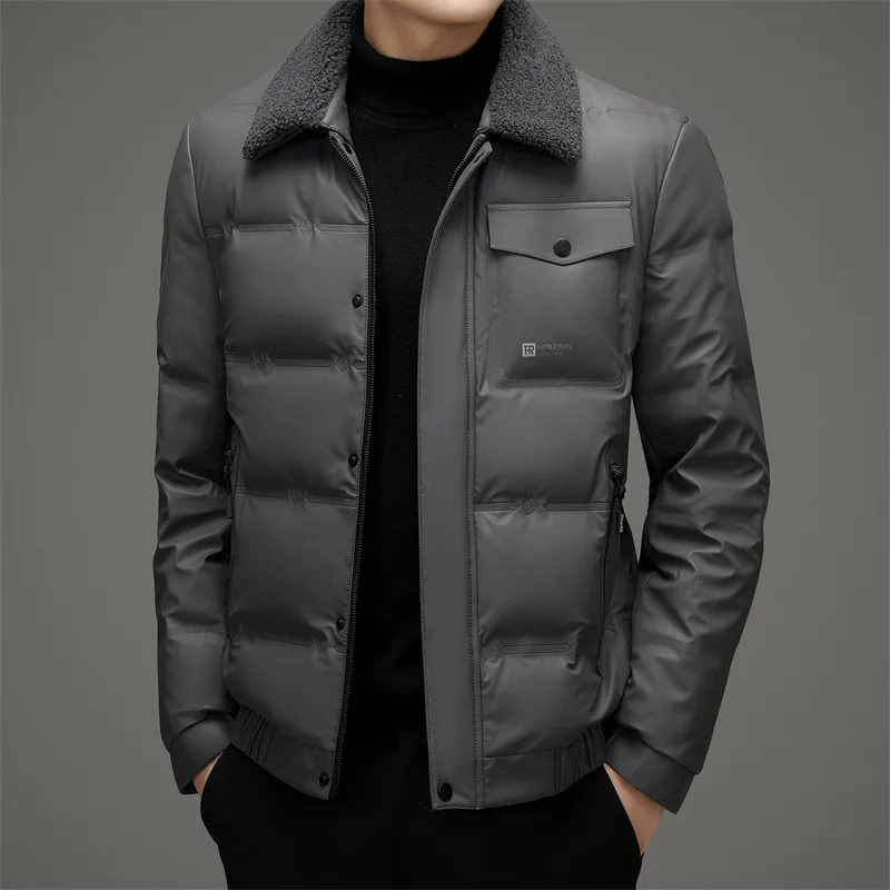 Men\'s Down Jacket, Winter New Detachable Collar Thickened Insulation Versatile Casual Coat