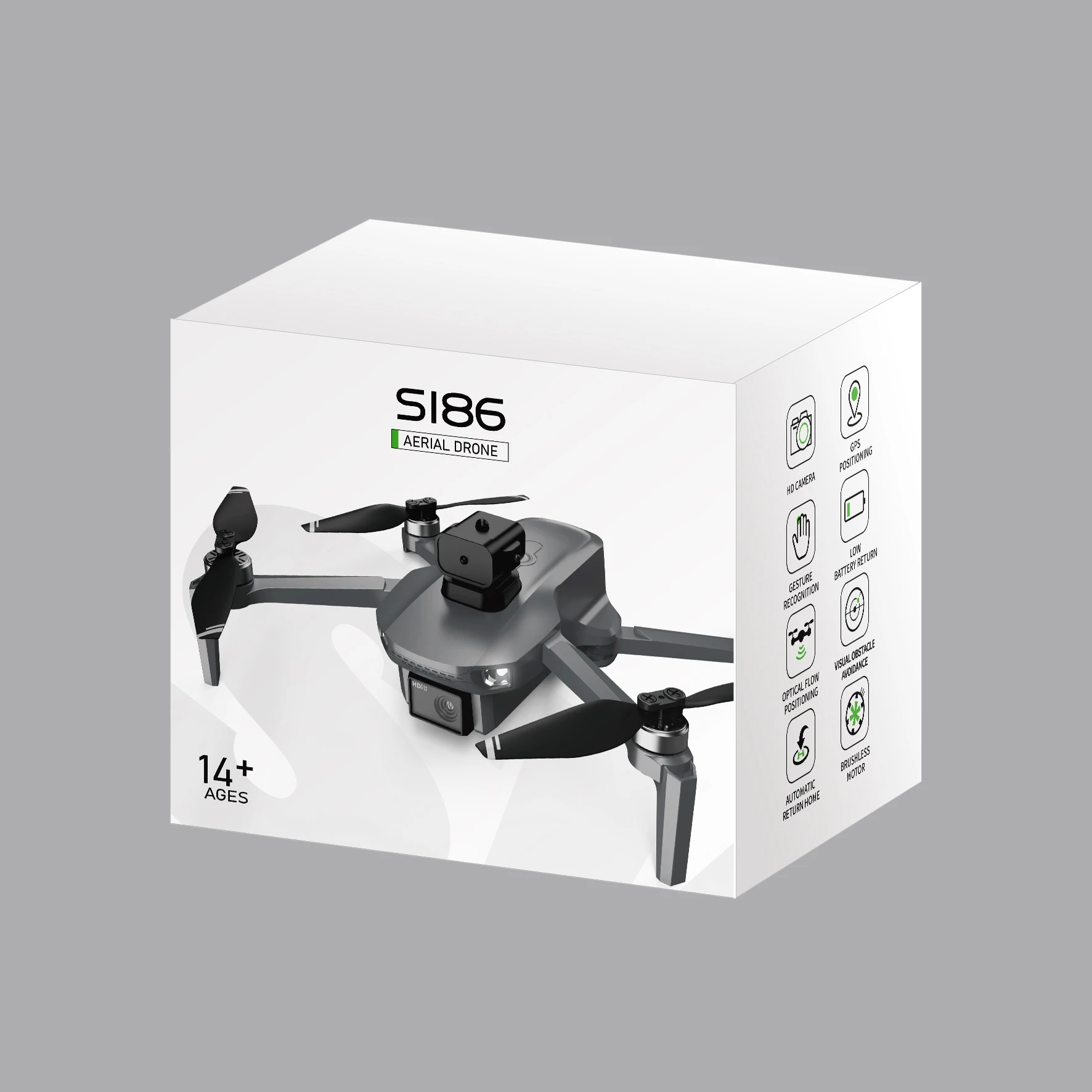 S186 UAVスクリーンコントロールGPS障害物回避空撮自動帰還四軸リモコン航空機