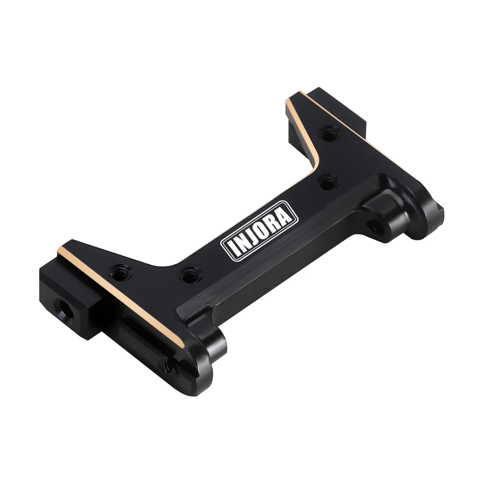 INJORA 7g Black Coating Brass Front Bumper Mount for 1/18 RC Crawler TRX4M Defender Bronco Upgrade (4M-79)