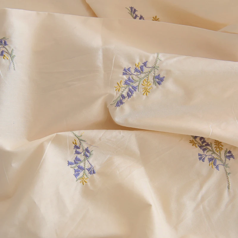 

Delicate Pure Cotton High Density Brocade Embroidery Fabric for Blouses, Cheongsams, Fashion, Skirts and Dresses By The Meter