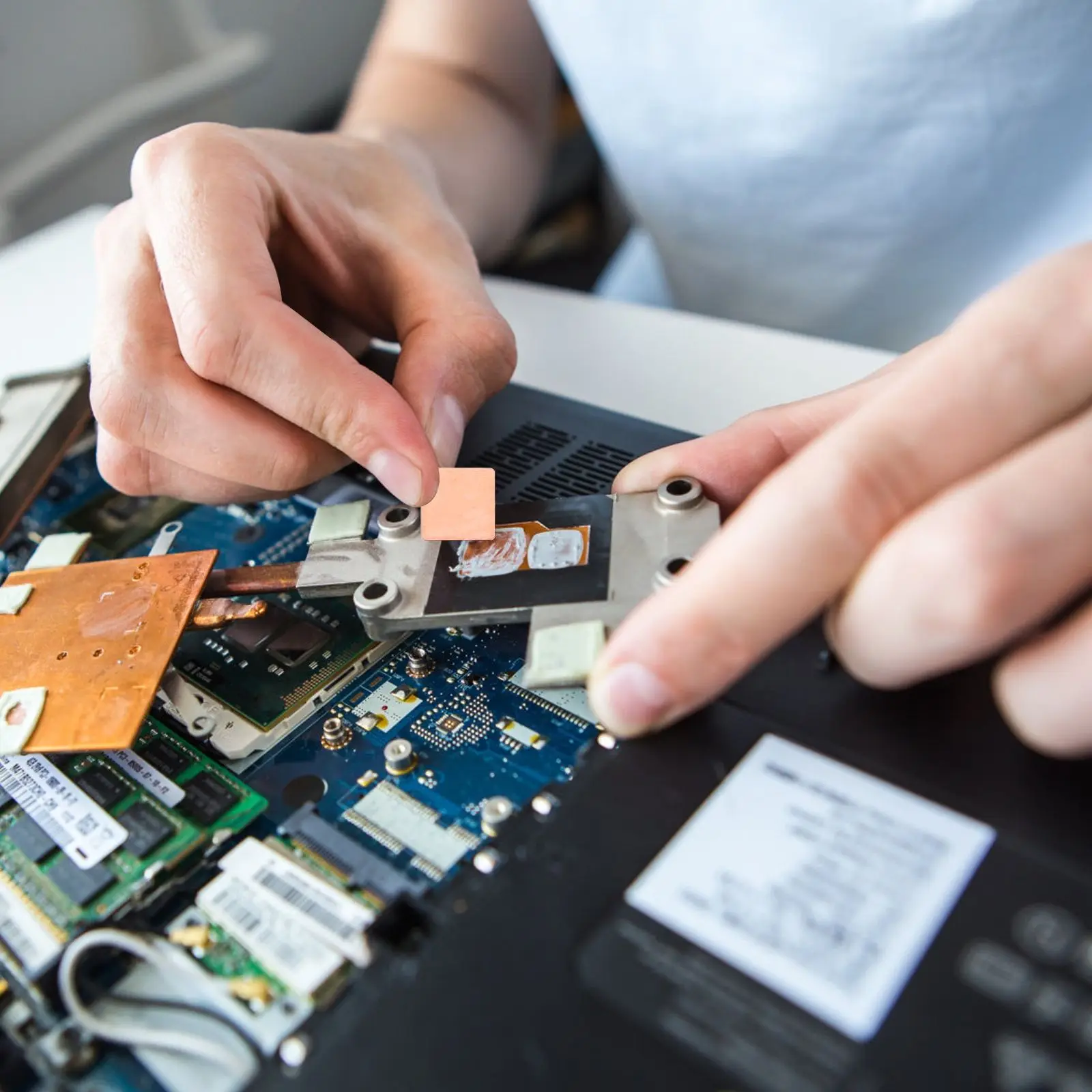 10 шт., медный лист, высокопроводящий радиатор для процессора, охлаждающий радиатор для ноутбука, графический процессор, IC, стабильная, простая установка