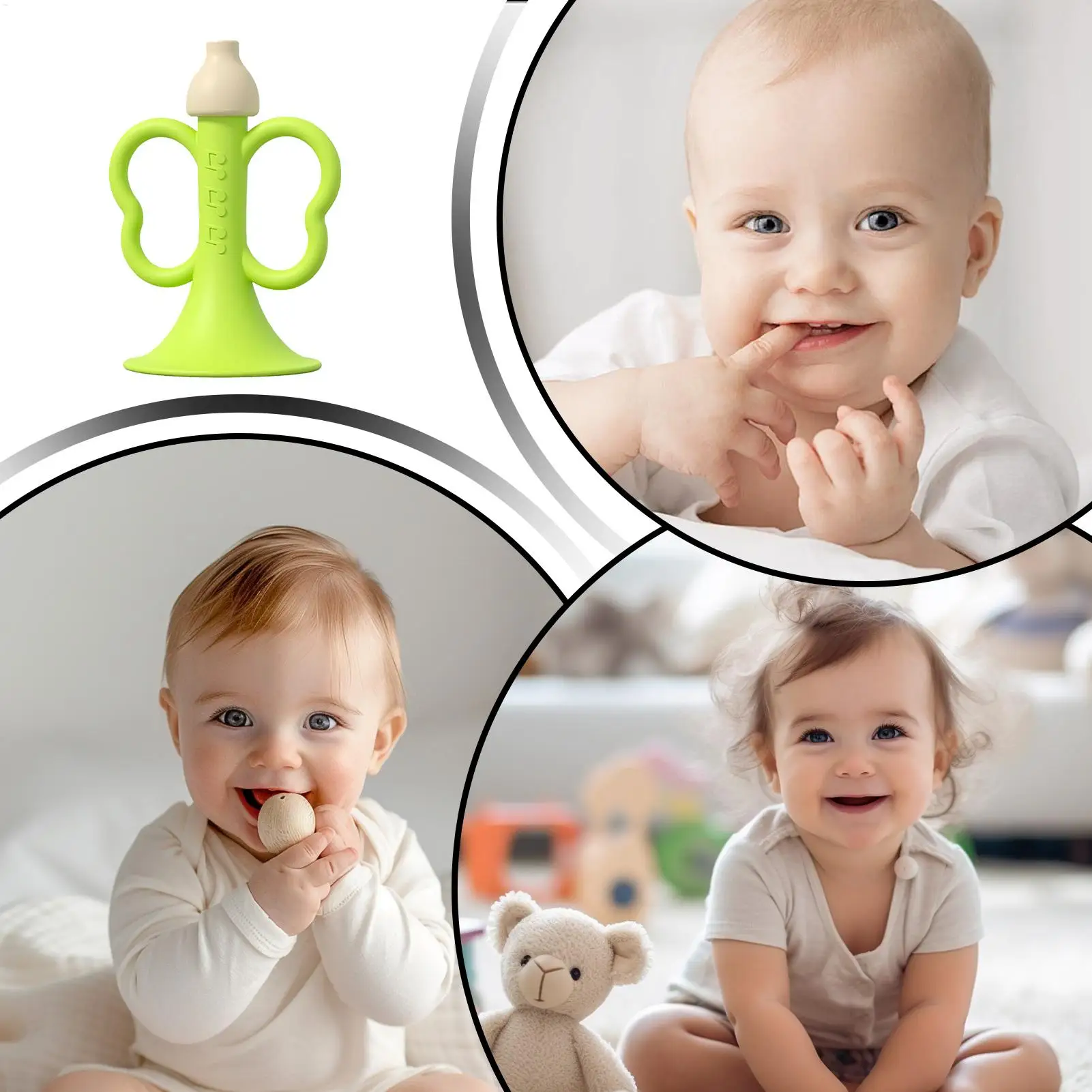 

Silicone Teether Silicone Elastic Gadget Whistle Shape Baby Teether Chew Toy For Shower Living Room Bedtime Stroller Christmas