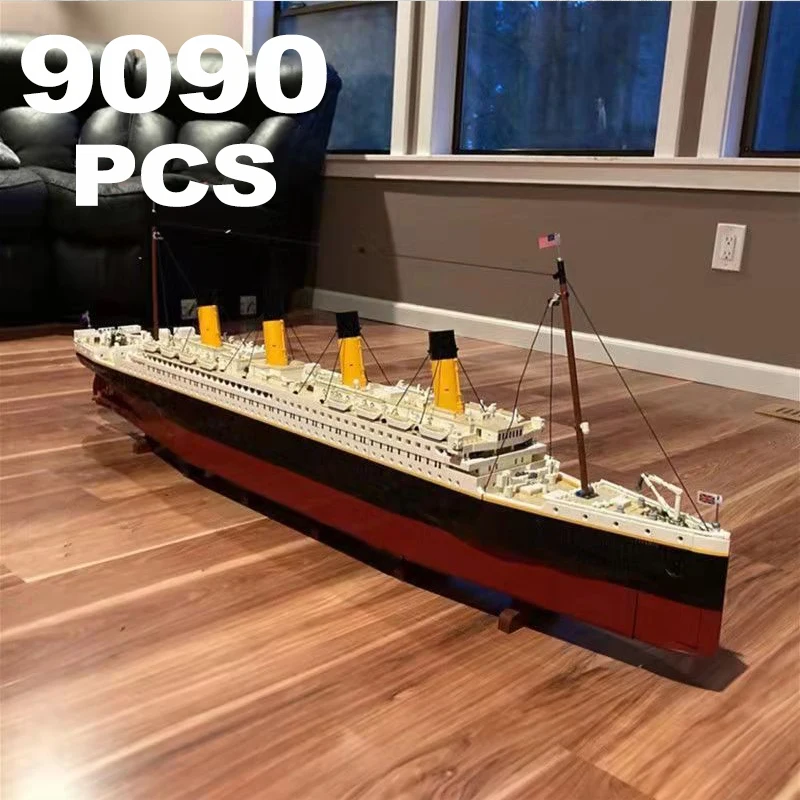 

9090Pcs Giant Creativity Ship Titanic Building Blocks LED Model Assembling MOC Brick Boat Construction Fit 10294 Aldult Toy Gift