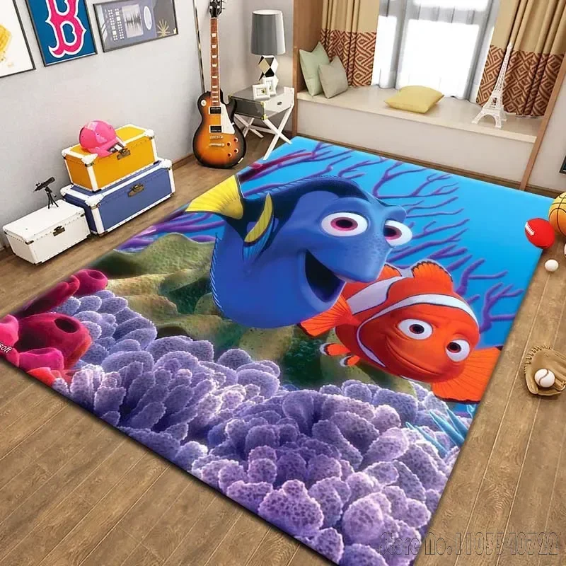 Kids for Playroom Disney Finding Nemo Area Rug Carpets 80x120cm Decor for Kids Floor Mat Living Room Children's Bedroom