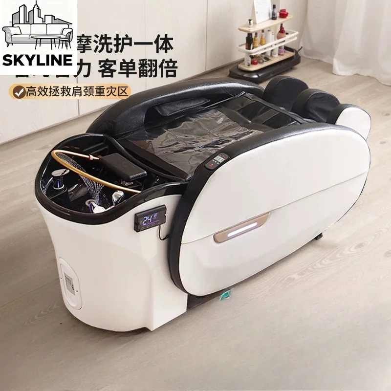 Electric Massage Shampoo Bed, Intelligent Salon Beauty Barber Chair