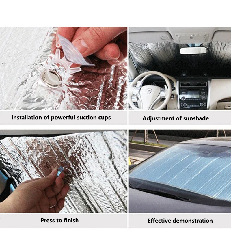 Sun Shade for Car Windshield Front Window Sun Protector Heat Shield UV Block Foldable Auto Sunshade for Summer - view 6