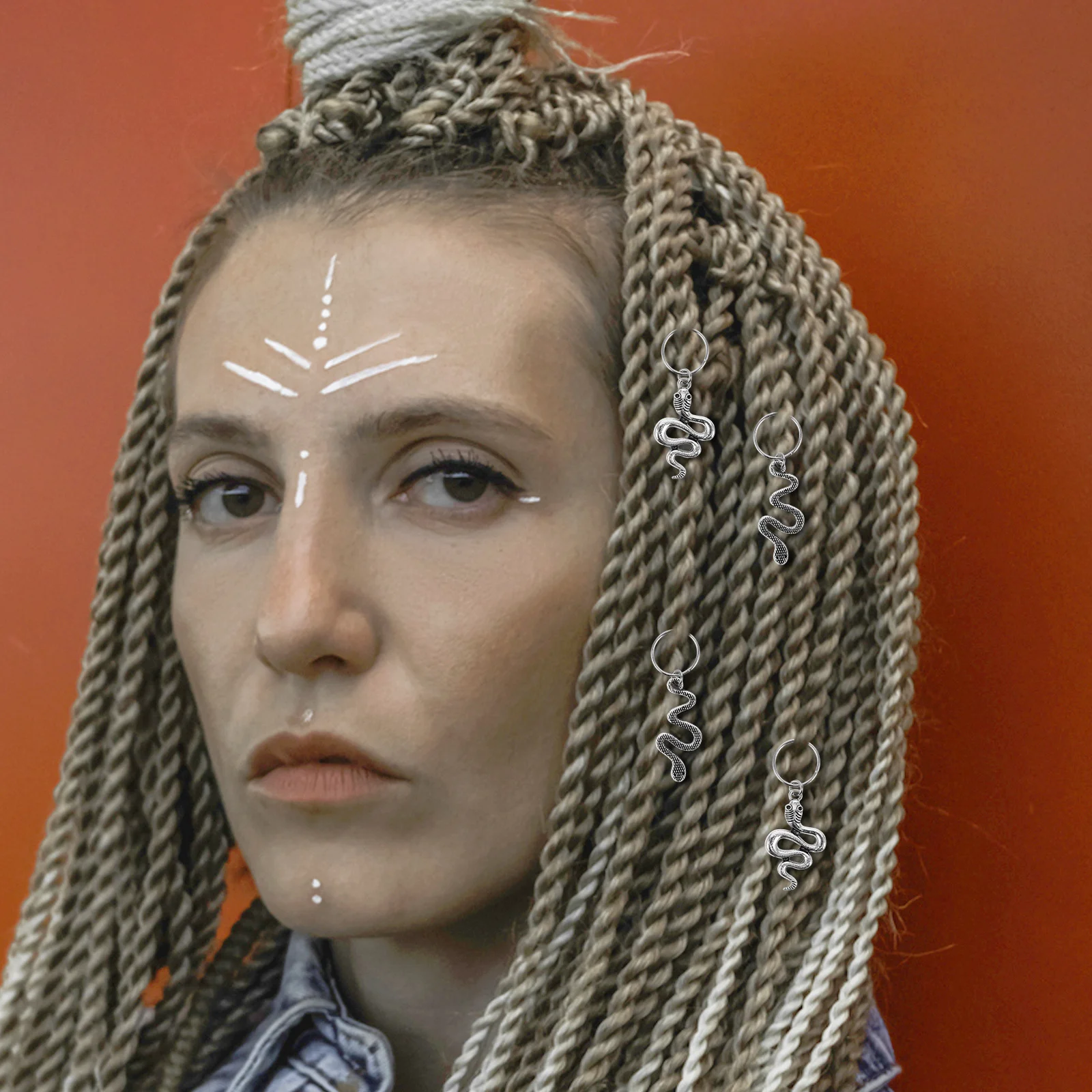 

10 шт., подвеска в виде змеи в стиле панк, дреды, коса, украшения для волос, зажимы, кольца-манжеты «сделай сам», аксессуары, аксессуары для волос в стиле змеи, готики