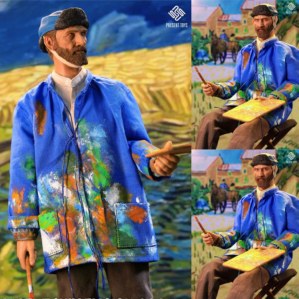 

Pt-Sp29 1/6 Men Soldier Vincent Willem Van Gogh Excellent Artist Full Set 12 Inches Action Figure Body Best Collection Gift