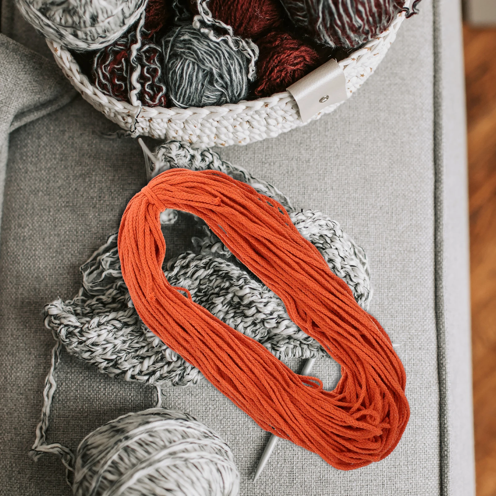 

Cotton Rope Yarn for Crafts Natural Hand Woven Material Handmade Polyester Weaving Cord