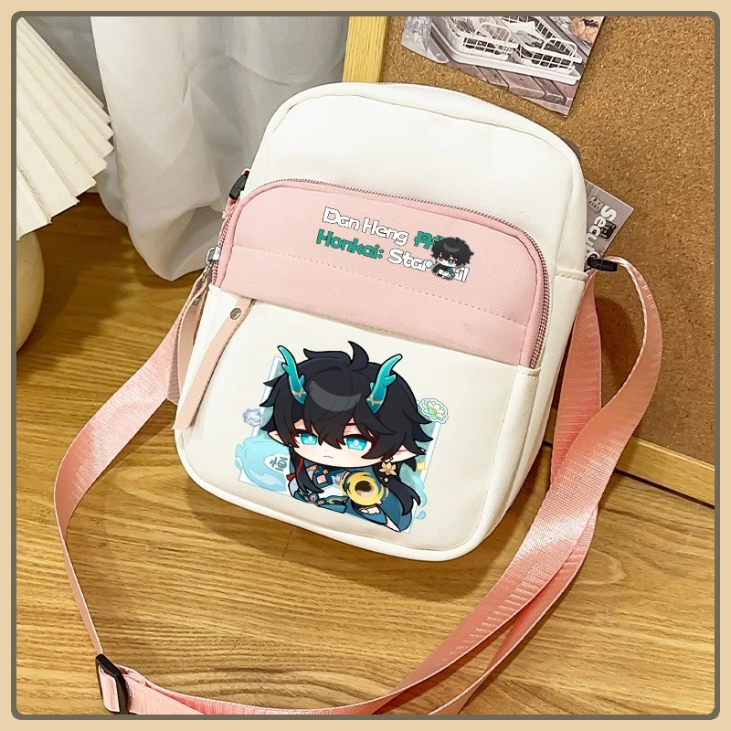 

2025 New Honkai: Star Rail Anime Game Cos Silver Wolf Blade Kafka Danheng Unisex Simple Contrasting Color Shoulder Bag Present