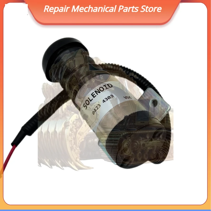 

24v Solenoid Stop 0423 4303 04234303 For Ape 37dzs1e2 For Deutz Engine Bf4l914 Bf6l914 Construction Machinery Parts