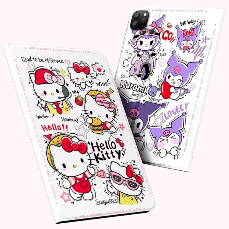 

Чехол Sanrio для iPad Air 4 5 10,9 дюйма M2 M3 A16 11 дюймов, чехол для планшета iPad 8 9 10 10,2 дюйма Pro 4 5 6 12,9 дюйма M4 13 дюймов, защитный чехол