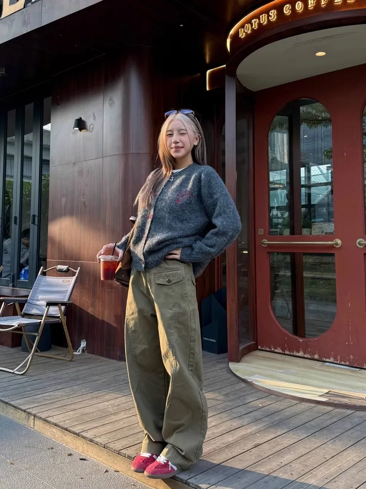 

Широкие брюки большого размера, женские зимние минималистичные мешковатые брюки для ежедневных поездок на работу, на плюшевой подкладке, на флисовой подкладке, модальный, комфорт, непринужденный, простой