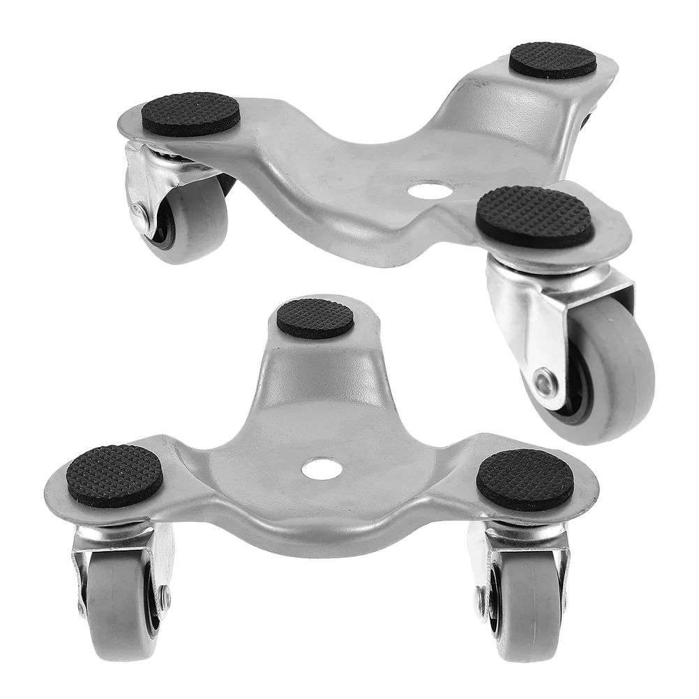 Carrello per mobili rotanti con 2 strumenti, carrello in acciaio al carbonio argento con sollevatore