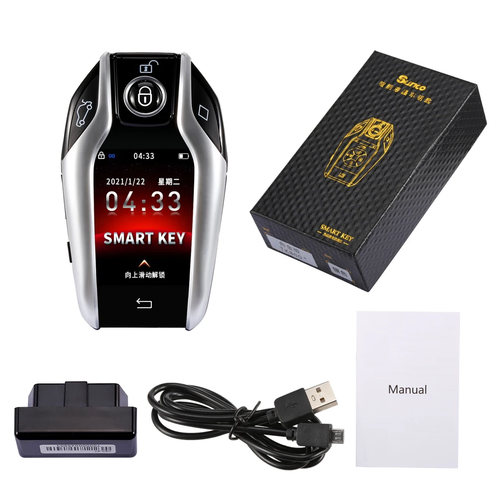 French/Spanish/English Universal Modified Car Remote TK800 LCD Key For BMW Smart Support Remote Start With Keyless Entry