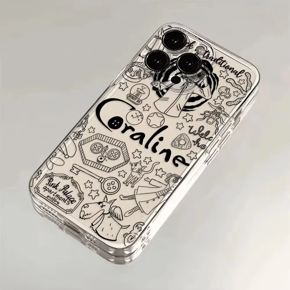 Coraline Phone Case For IPhone 17 Air 16 e 15 14 13 12 11 Pro Max Plus Min SE 2020 2022 Shock Absorber Transparent Case - AliExpress 202192403 Coraline Phone Case For IPhone 17 Air 16 e 15 14 13 12 11 Pro Max Plus Min SE 2020 2022 Shock Absorber Transparent Case - AliExpress 202192403