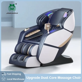 Image 4D Electric Luxury Automatic Dual Core Manipulator Massage Chair Heated Home Office Zero Gravity Back Shiatsu Massager Recliner