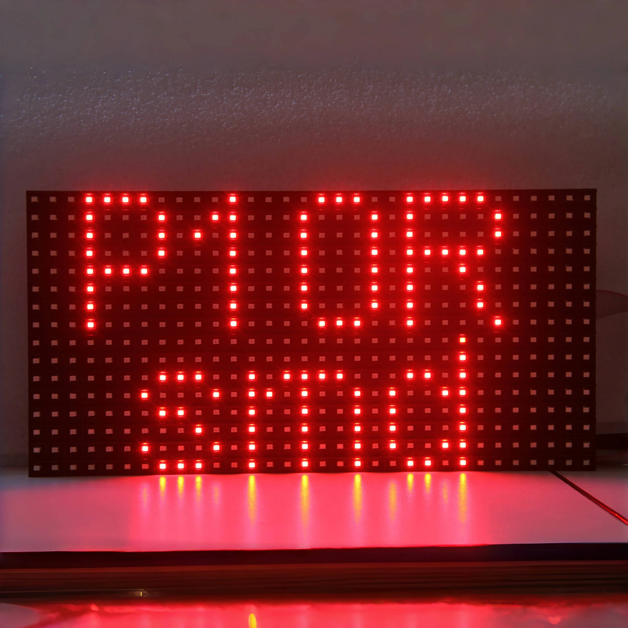 2Pcs LED Display Panel Module LED Display P10 SMD 1/4 Scan 320*160mm Single Red Display Sign Board Semi-outdoor Text Sign