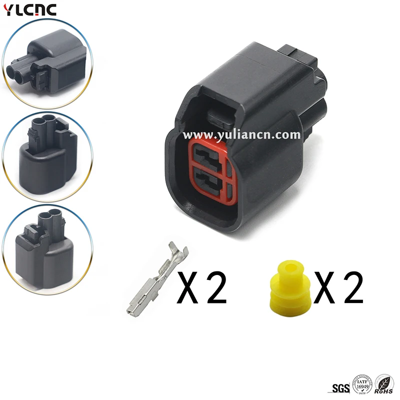 YLCNC factory direct sales 1Pcs 2Pin Auto Waterproof Fuel Injector Nozzle Connector Wire Plug For Ford E-5646 6U2Z-14S411-GA