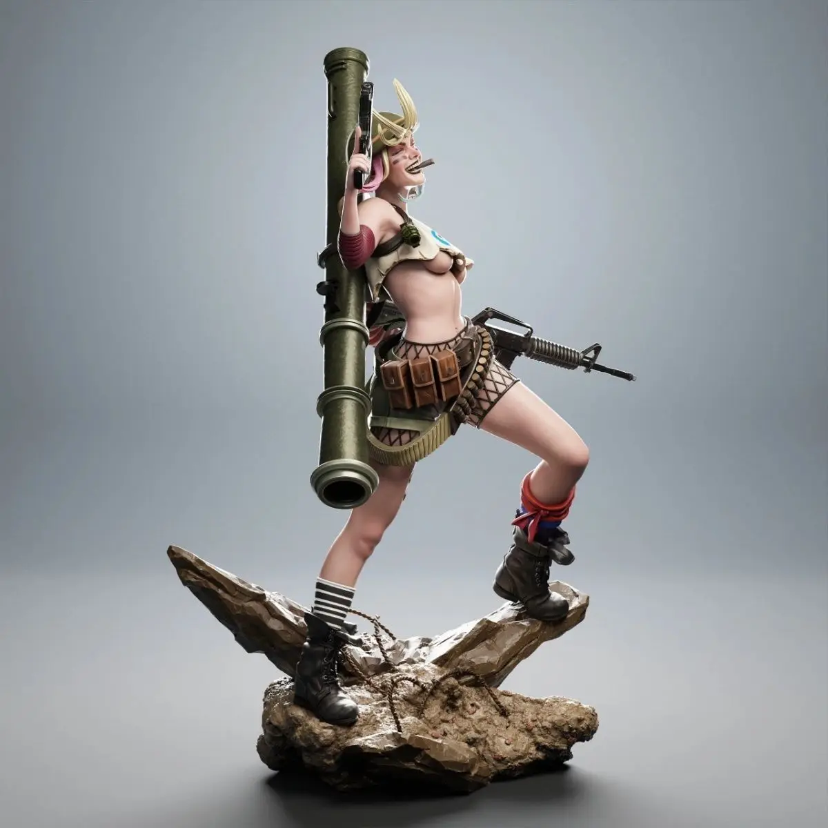 

Масштабная фигурка из смолы 1/24, высота 75 мм, сборный модельный набор, Tank Girl Rebecca, несобранная и неокрашенная, 3D-печатная статуэтка, игрушка 1467