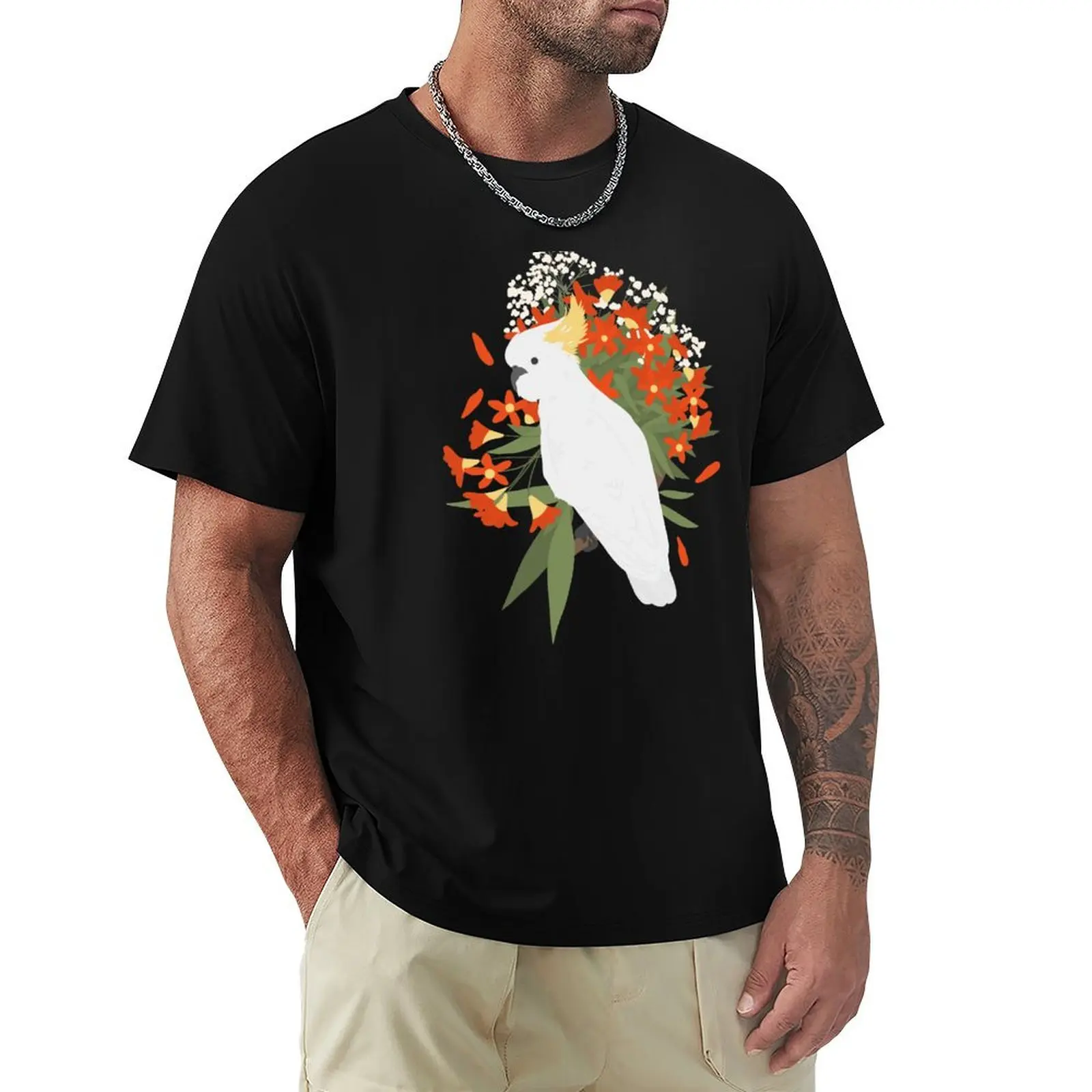 Sulfur crested cockatoo T-Shirt korean fashion vintage man t shirt funny t shirts men