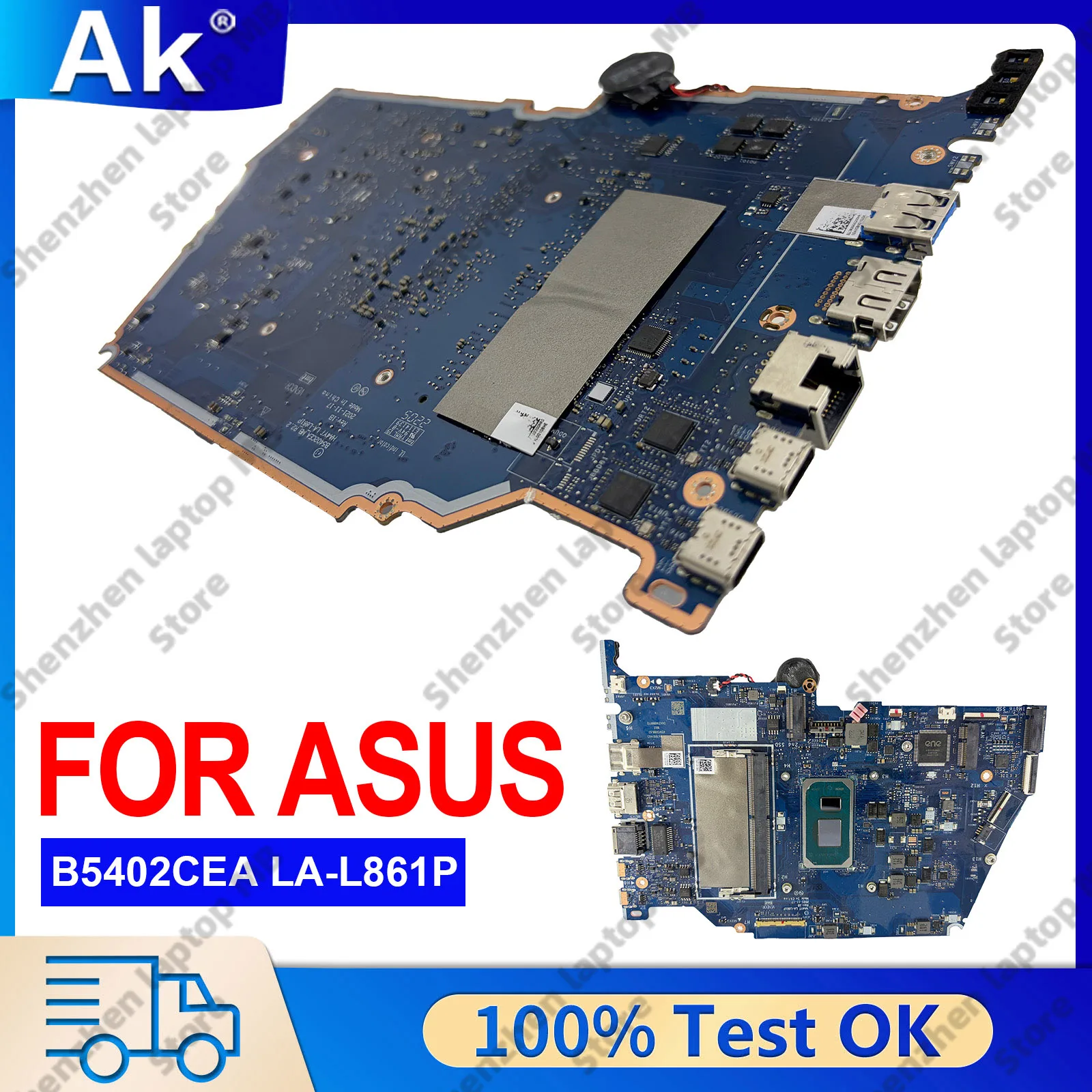 

B5402CE Laptop Motherboard For ASUS ExpertBook B5402CEAW LA-L861P/B5402CE B5402CEA LA-L861P Mainboard 11th Gen I3 i5 i7 CPU