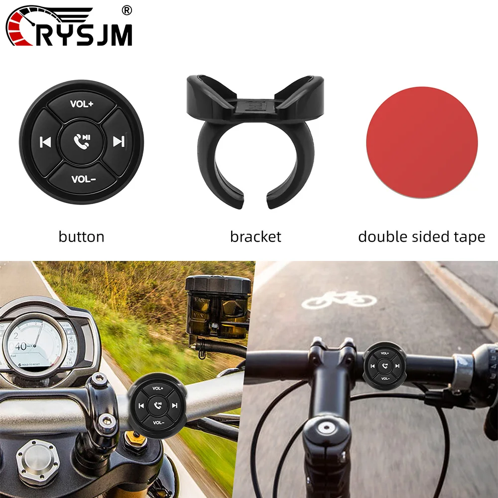 5 Keys Wireless Remote Control Media Intelligent Controller With Answering Phone Calls Function Car Motorcycle Bike Music Play