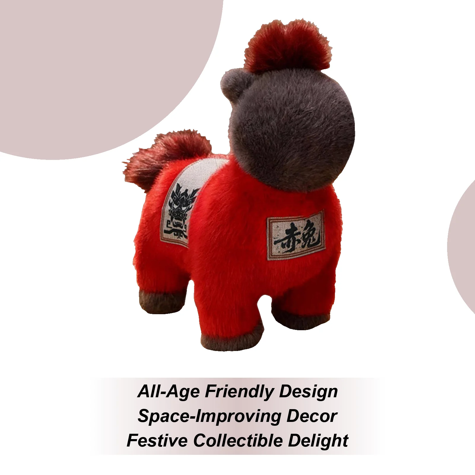 

Stuffed Animal Lunar Year Decoration Horse Figure Plush Doll For Party Sofa Bed Couch Desk Boys Girls Friends Collectors
